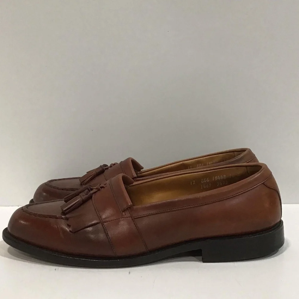 Men’s Allen Edmonds Newport Kiltie Tassel Loafer Chili Leather Size 12EEE